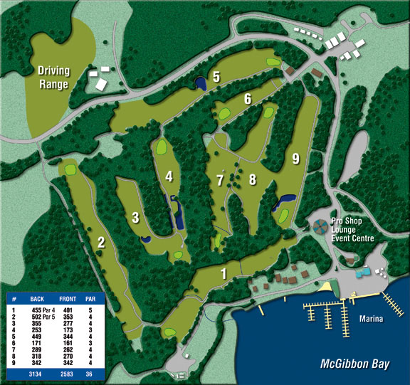 Eagle Point Resort Golf Course Map